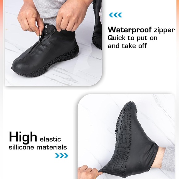 ‼️Shoe Rain Cover Black Reusable Non-Slip - Picture 2 of 12
